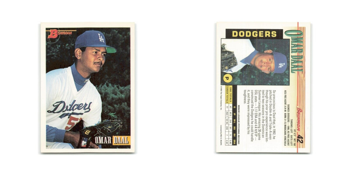 Omar Daal Rookie 1993 Bowman #42 Los Angeles Dodgers Baseball Card NM