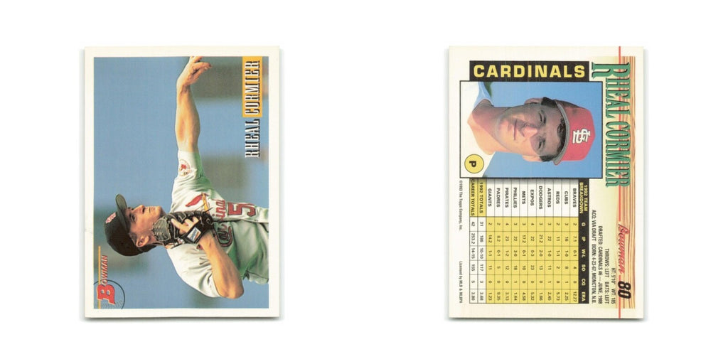 Rheal Cormier 1993 Bowman #80 St. Louis Cardinals Baseball Card NM