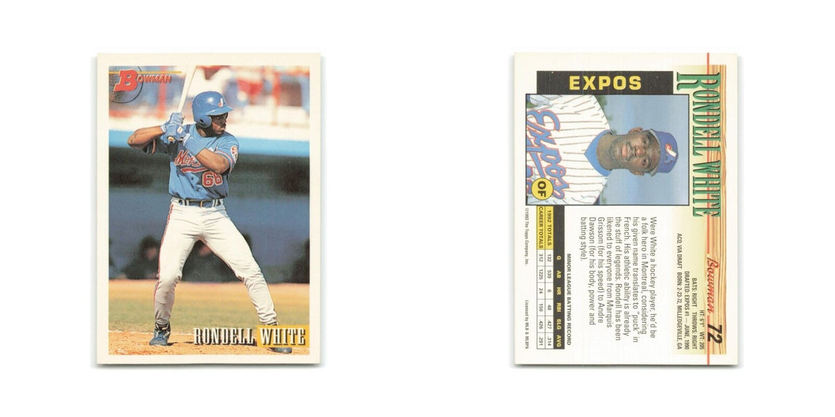 Rondell White 1993 Bowman #72 Montreal Expos Baseball Card NM