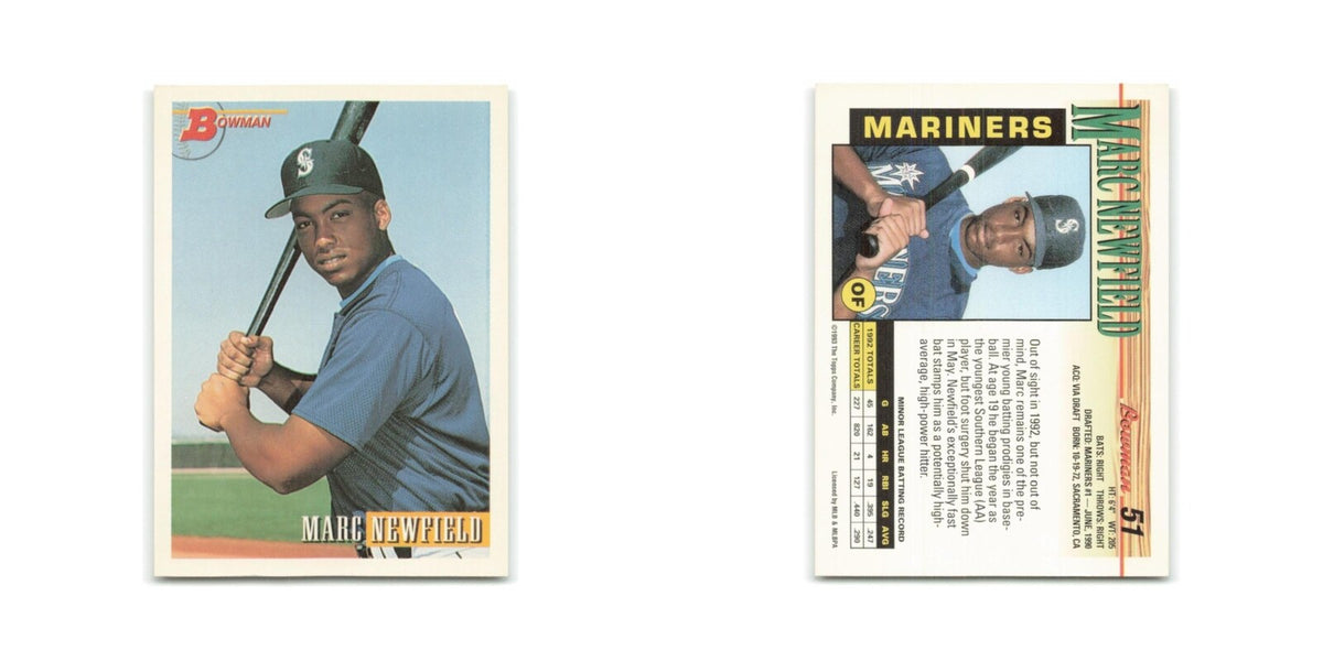 Marc Newfield 1993 Bowman #51 Seattle Mariners Baseball Card NM