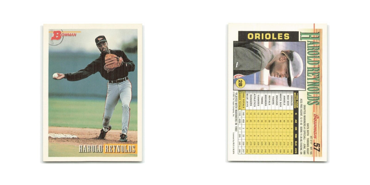 Harold Reynolds 1993 Bowman #57 Baltimore Orioles Baseball Card NM
