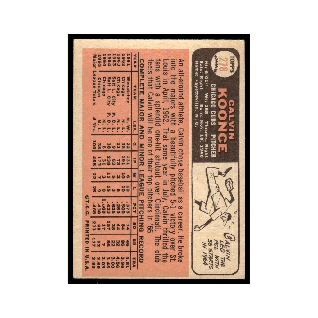 1966 Topps Calvin Koonce Cubs #278