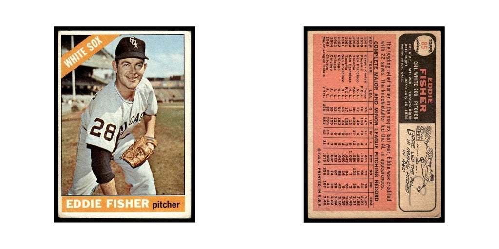 1966 Topps Eddie Fisher White Sox #85