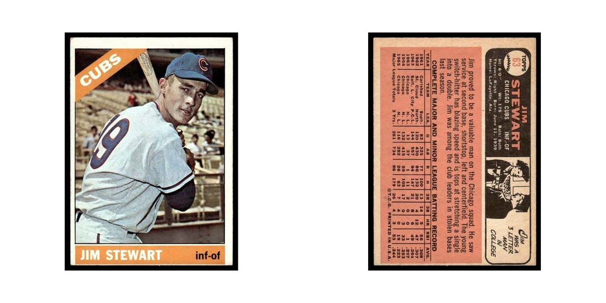1966 Topps Jim Stewart Cubs #63