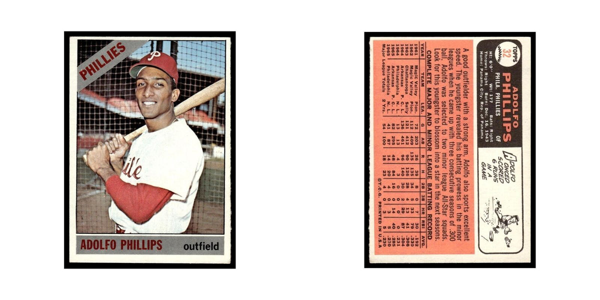 1966 Topps Adolfo Phillips RC Phillies #32