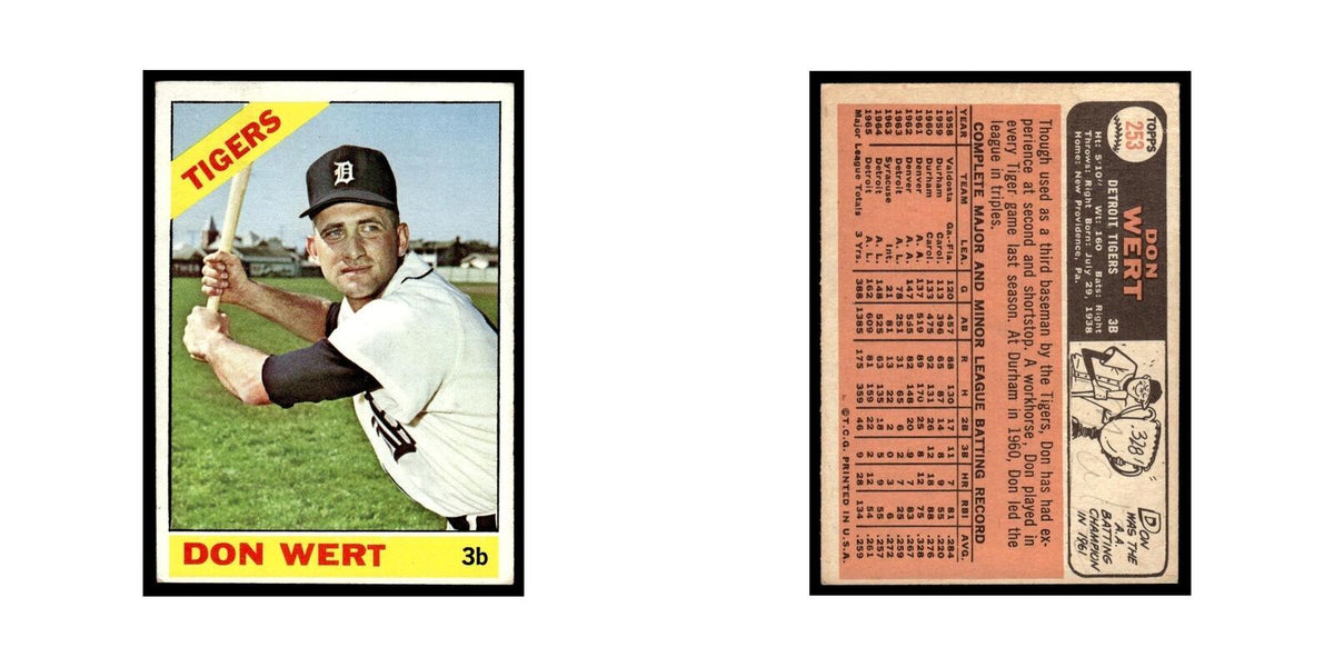 1966 Topps Don Wert Tigers #253