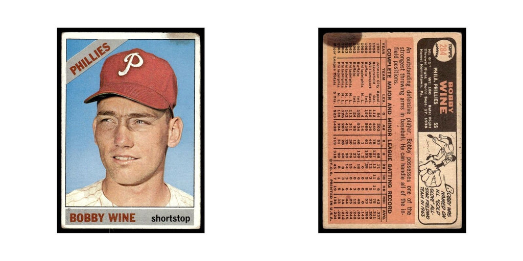 1966 Topps Bobby Wine Phillies #284