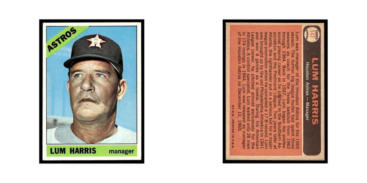 1966 Topps Lum Harris Astros #147
