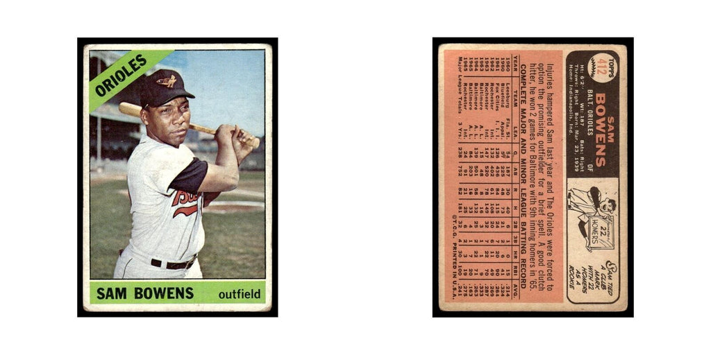 1966 Topps Sam Bowens Orioles #412