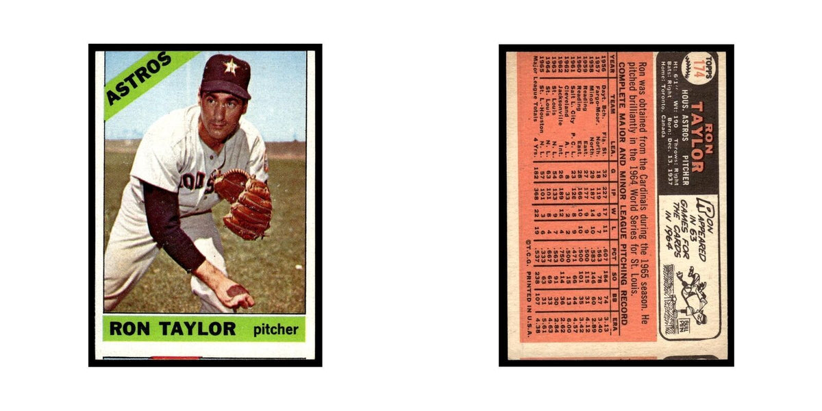 1966 Topps Ron Taylor Astros #174
