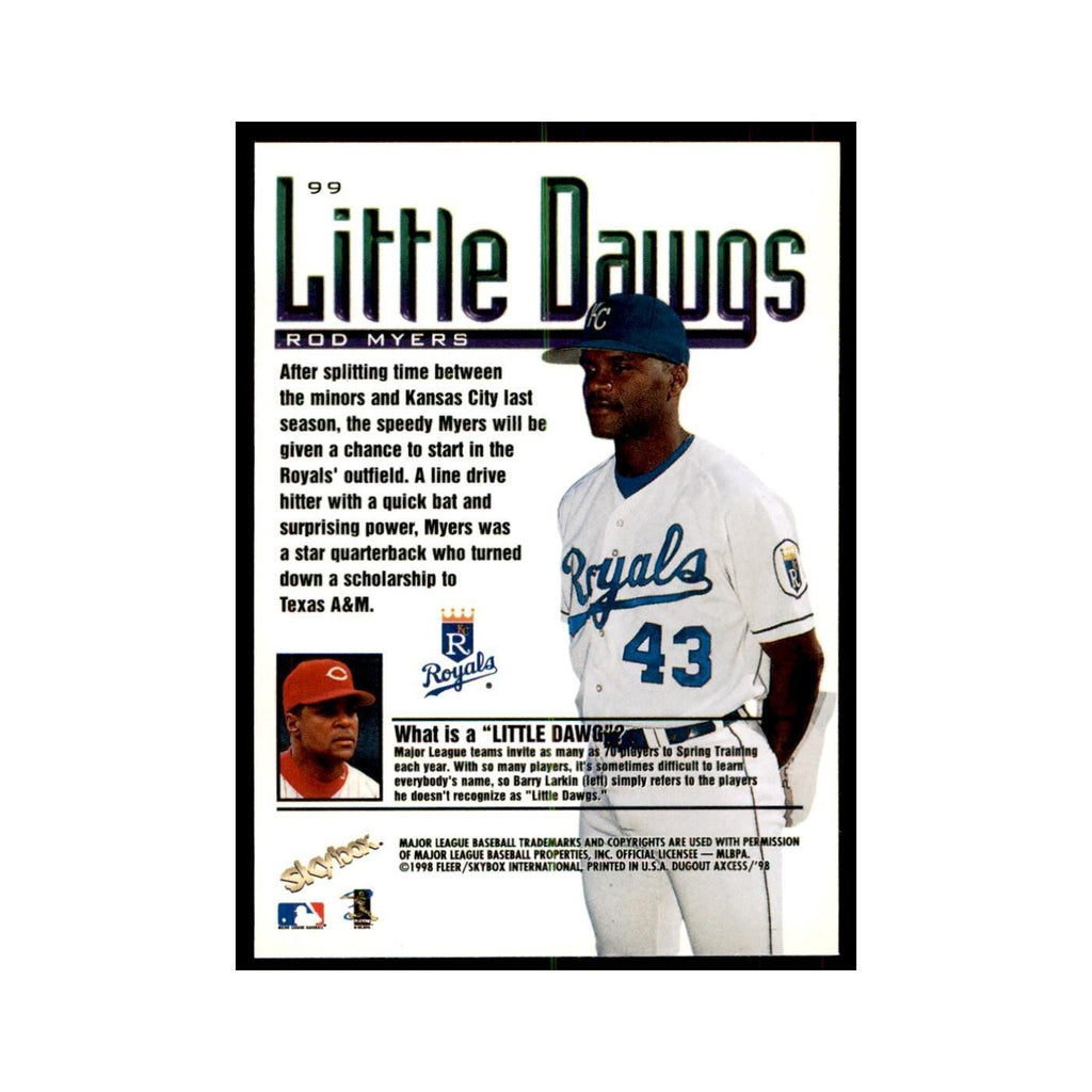 1998 SkyBox Dugout Axcess Rod Myers Baseball Cards #99