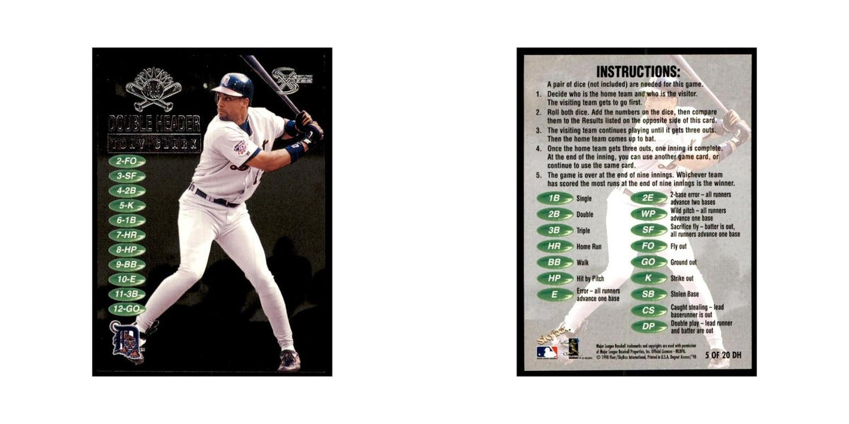 1998 SkyBox Dugout Axcess Tony Clark Baseball Cards #5 OF 20