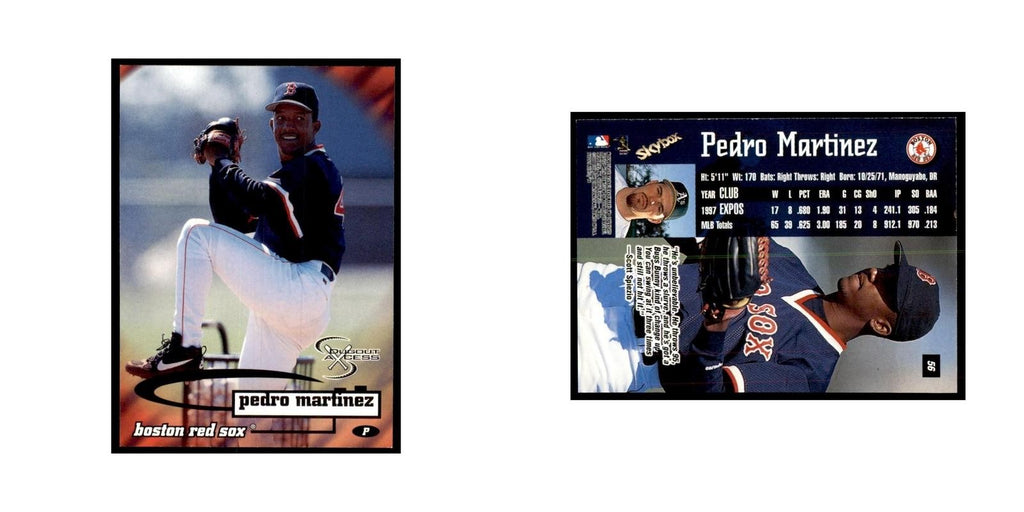 1998 SkyBox Dugout Axcess Pedro Martinez Baseball Cards #56