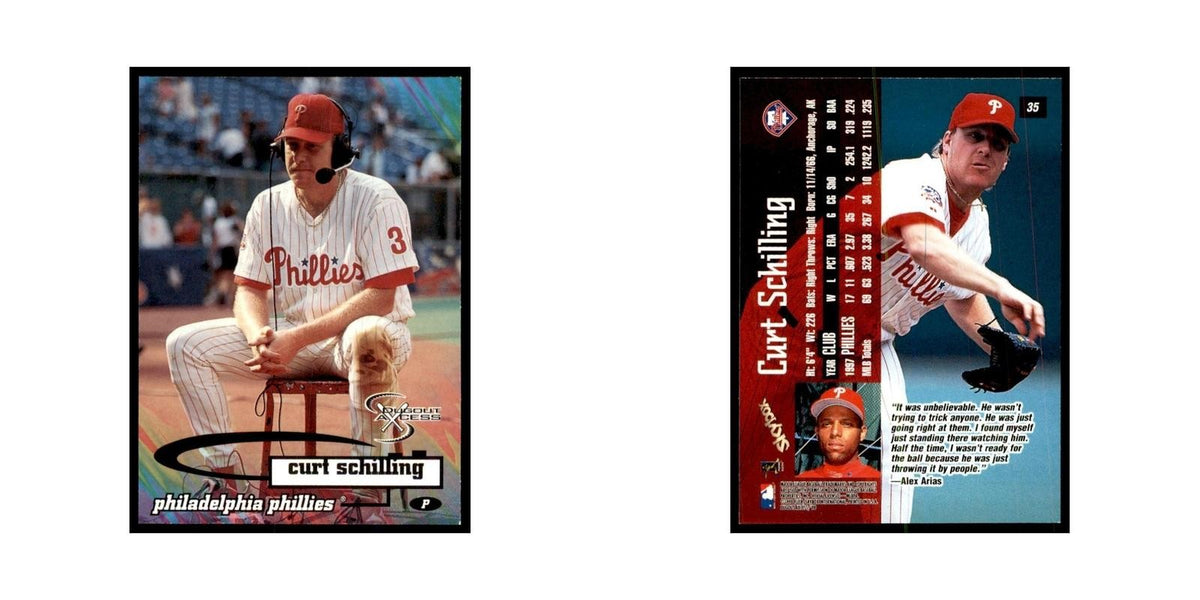 1998 SkyBox Dugout Axcess Curt Schilling Baseball Cards #35