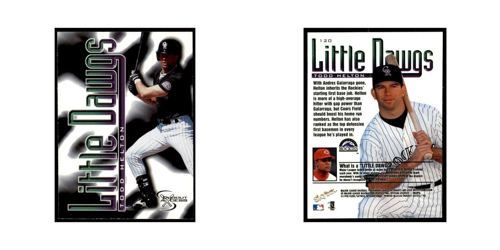 1998 SkyBox Dugout Axcess Todd Helton Baseball Cards #120