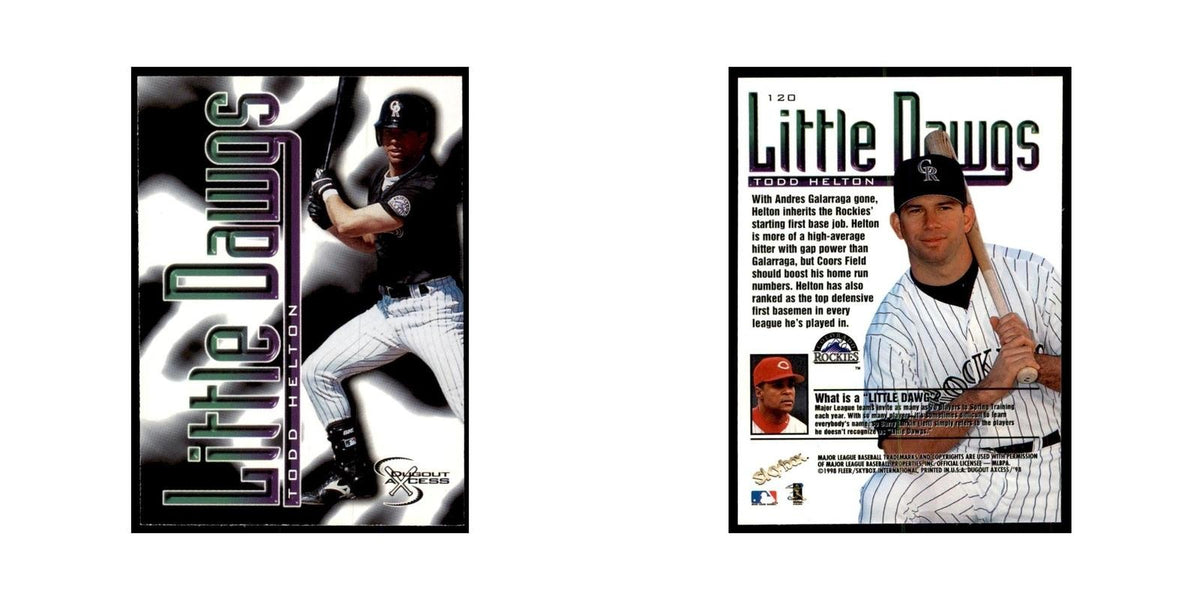 1998 SkyBox Dugout Axcess Todd Helton Baseball Cards #120