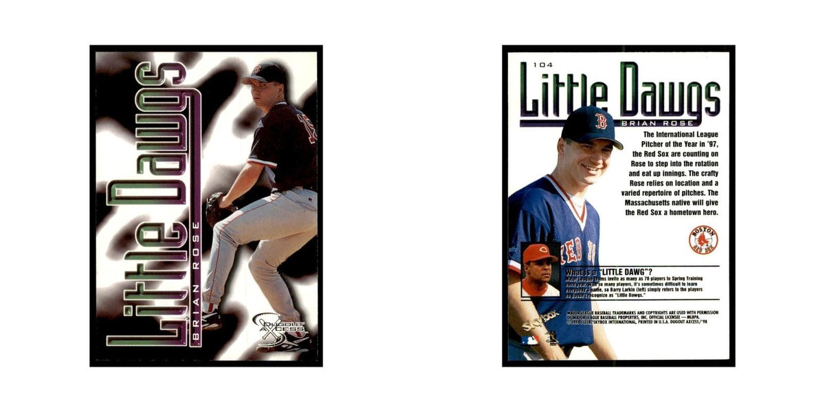1998 SkyBox Dugout Axcess Brian Rose Baseball Cards #104