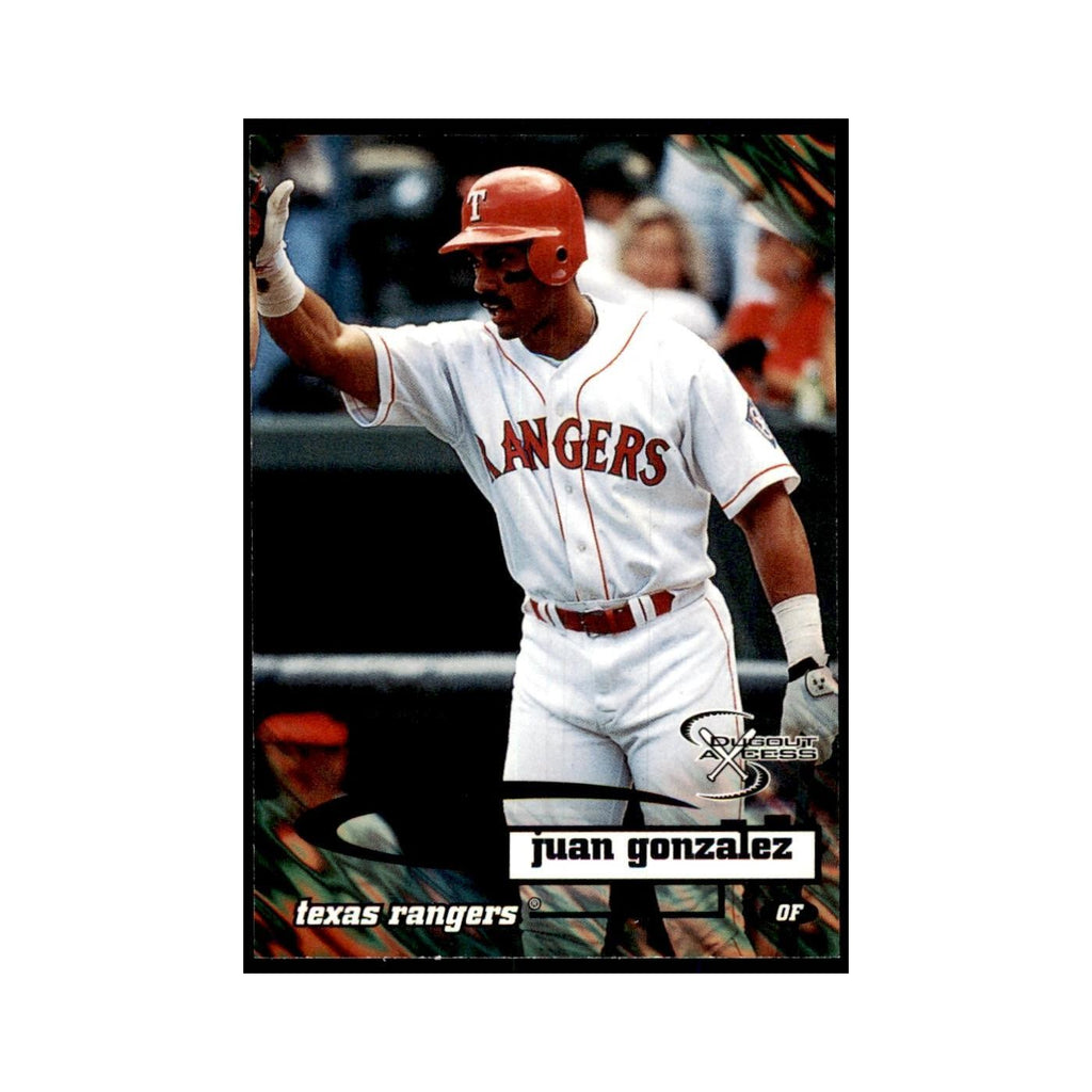 1998 SkyBox Dugout Axcess Juan Gonzalez Baseball Cards #85