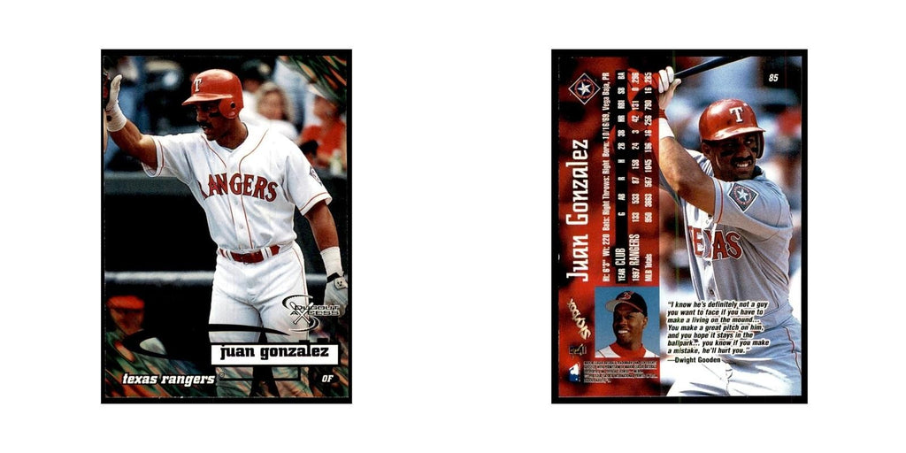 1998 SkyBox Dugout Axcess Juan Gonzalez Baseball Cards #85