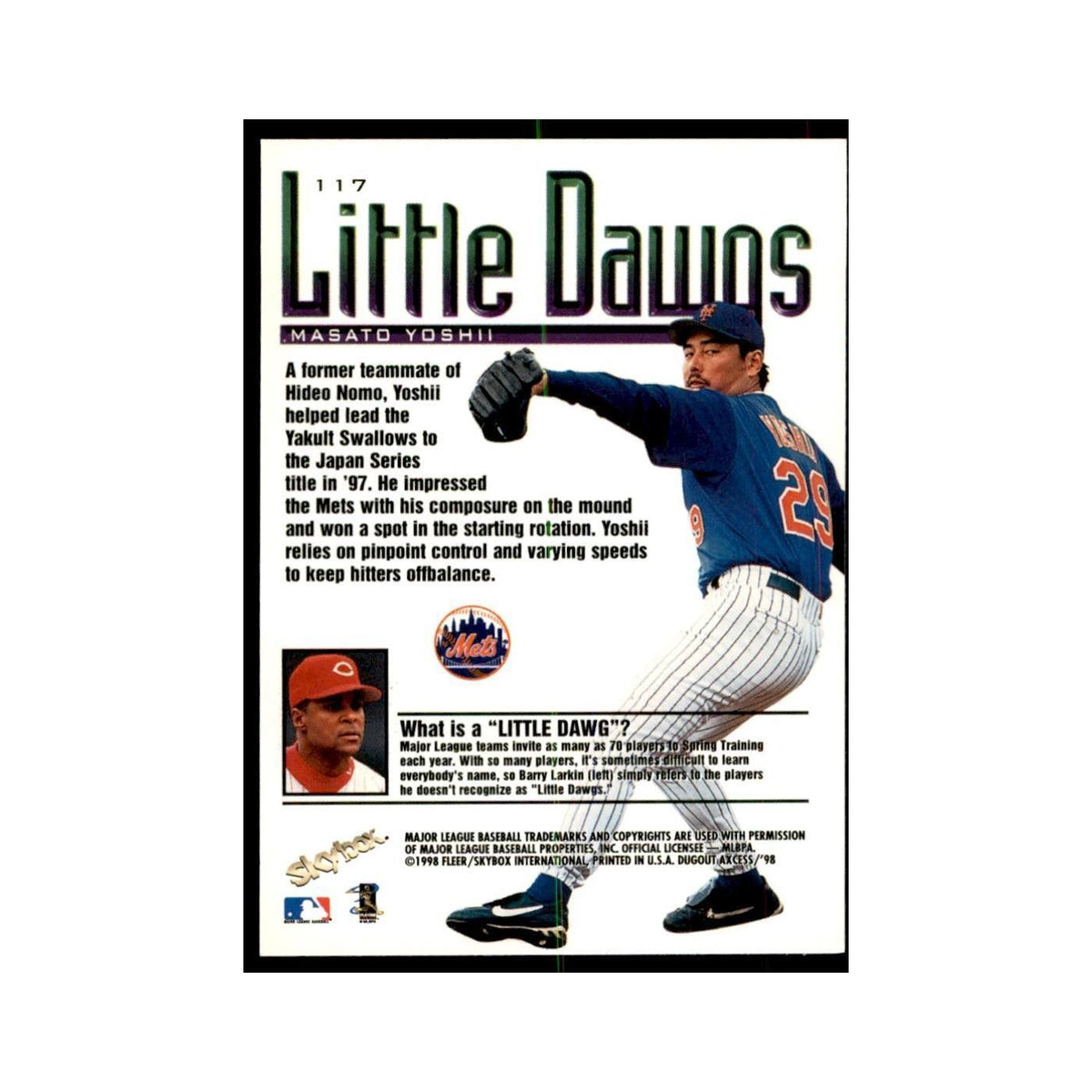 1998 SkyBox Dugout Axcess Masato Yoshii Baseball Cards #117