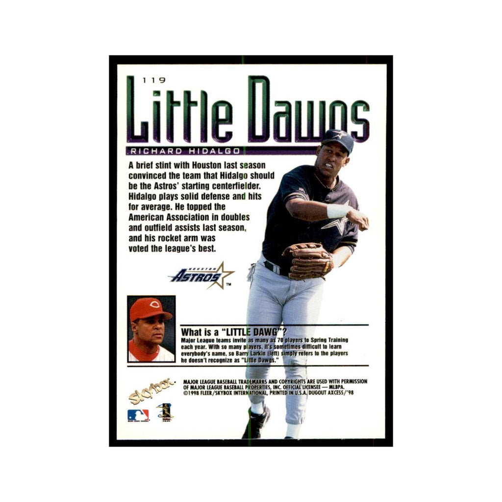 1998 SkyBox Dugout Axcess Richard Hidalgo Baseball Cards #119