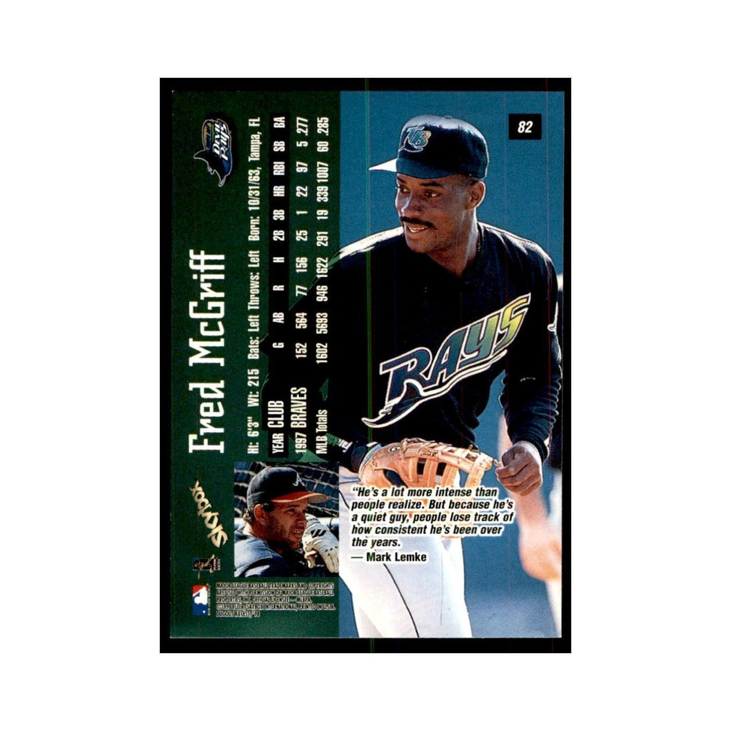 1998 SkyBox Dugout Axcess Fred McGriff Baseball Cards #82