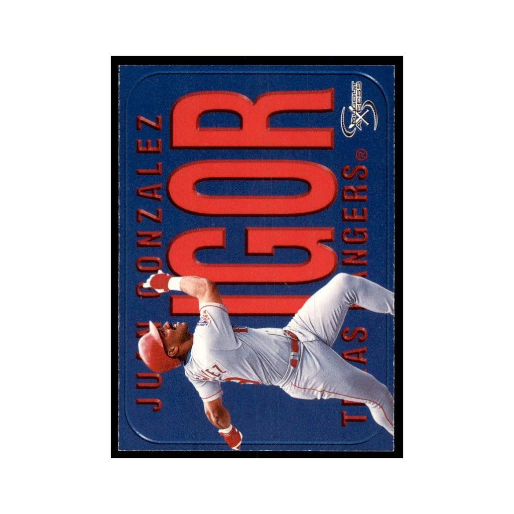 1998 SkyBox Dugout Axcess Juan Gonzalez Baseball Cards #135