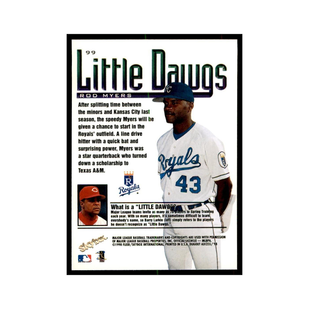 1998 SkyBox Dugout Axcess Rod Myers Baseball Cards #99