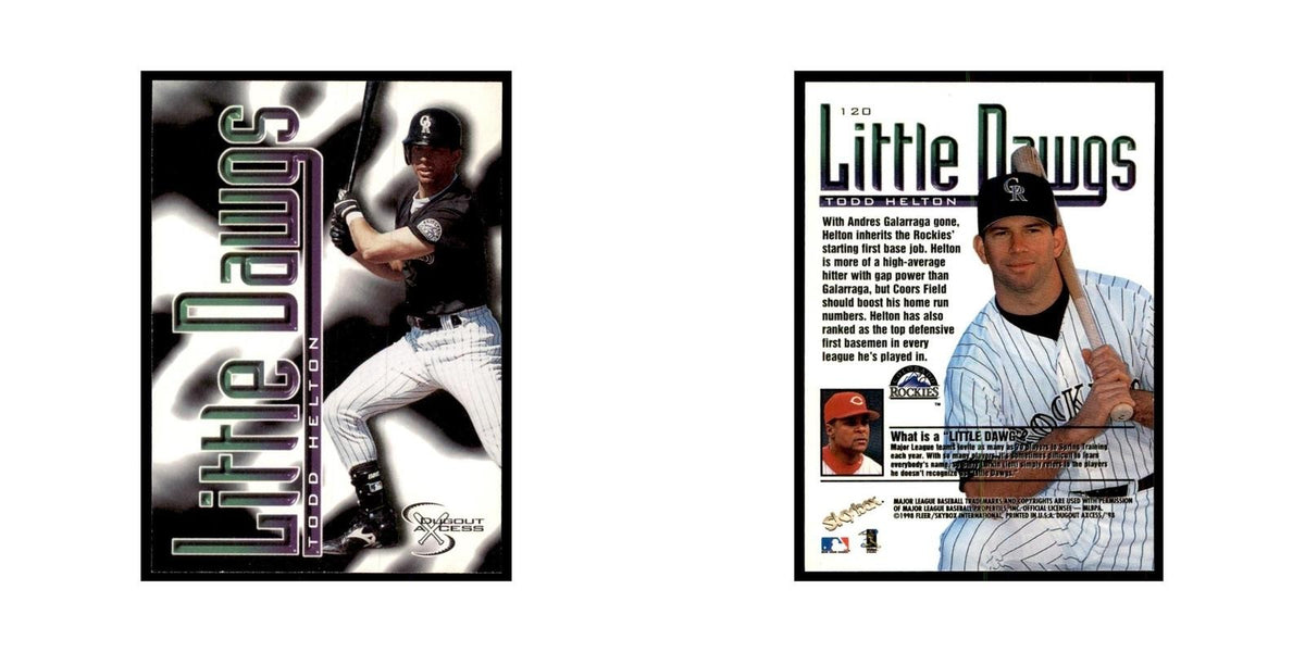 1998 SkyBox Dugout Axcess Todd Helton Baseball Cards #120