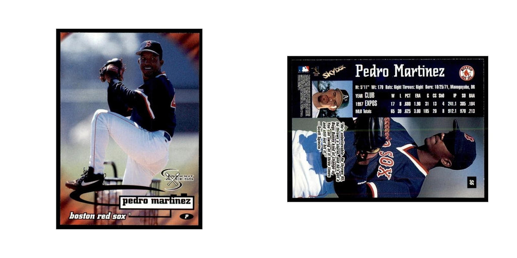 1998 SkyBox Dugout Axcess Pedro Martinez Baseball Cards #56
