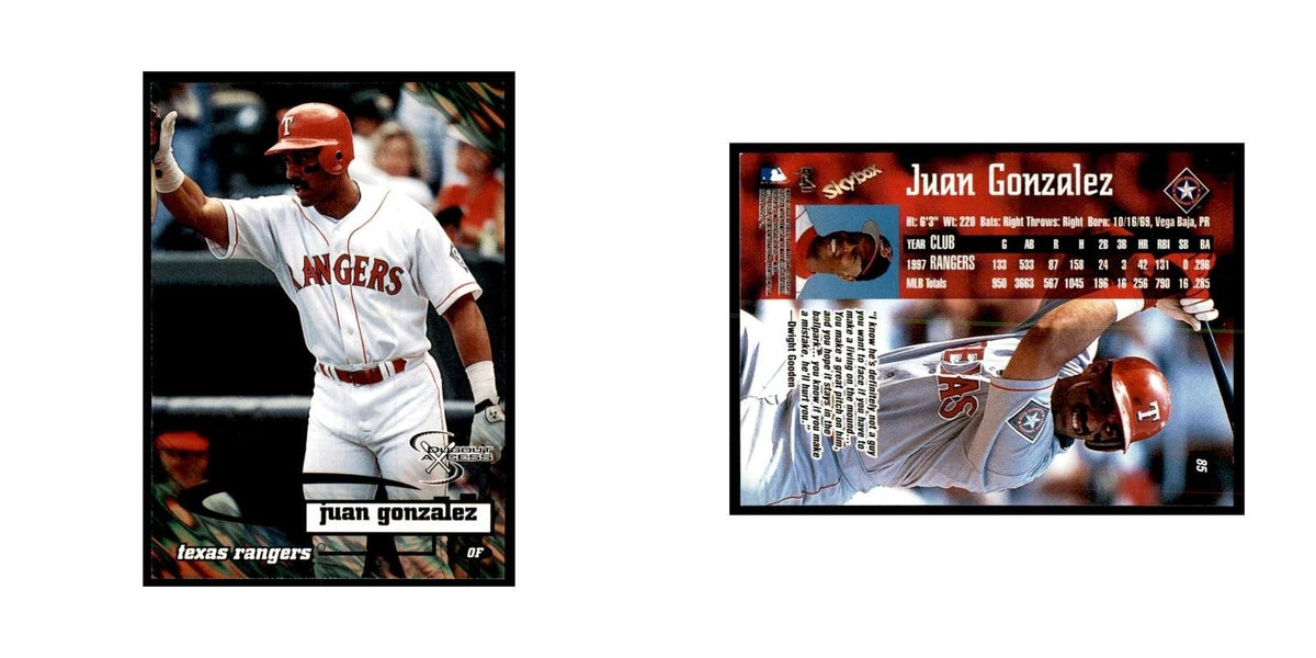 1998 SkyBox Dugout Axcess Juan Gonzalez Baseball Cards #85