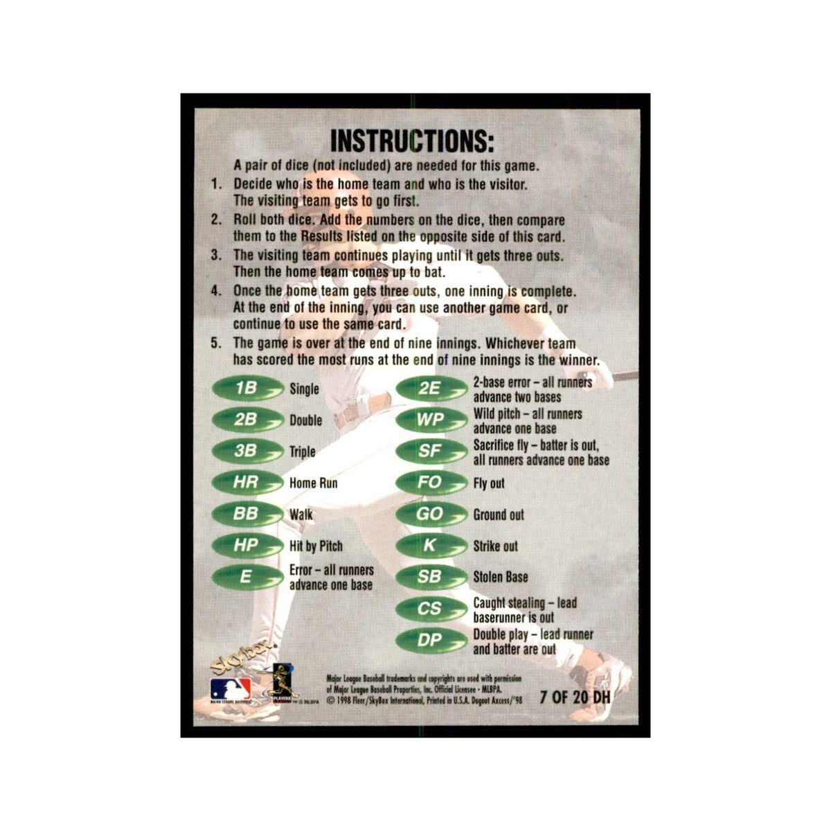 1998 SkyBox Dugout Axcess Juan Gonzalez Baseball Cards #7 OF 20