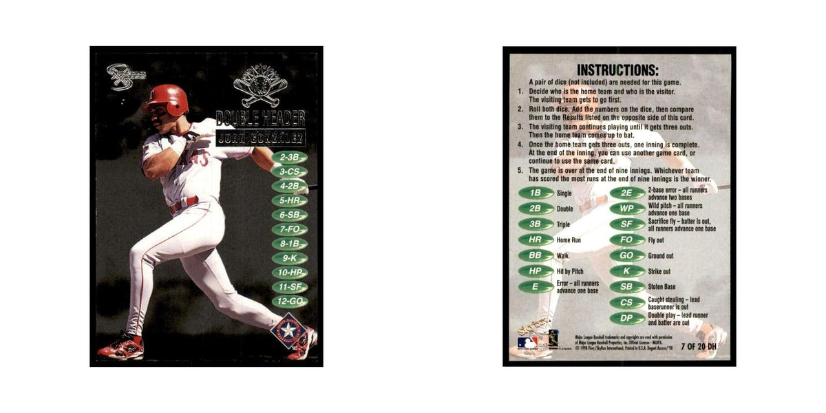 1998 SkyBox Dugout Axcess Juan Gonzalez Baseball Cards #7 OF 20