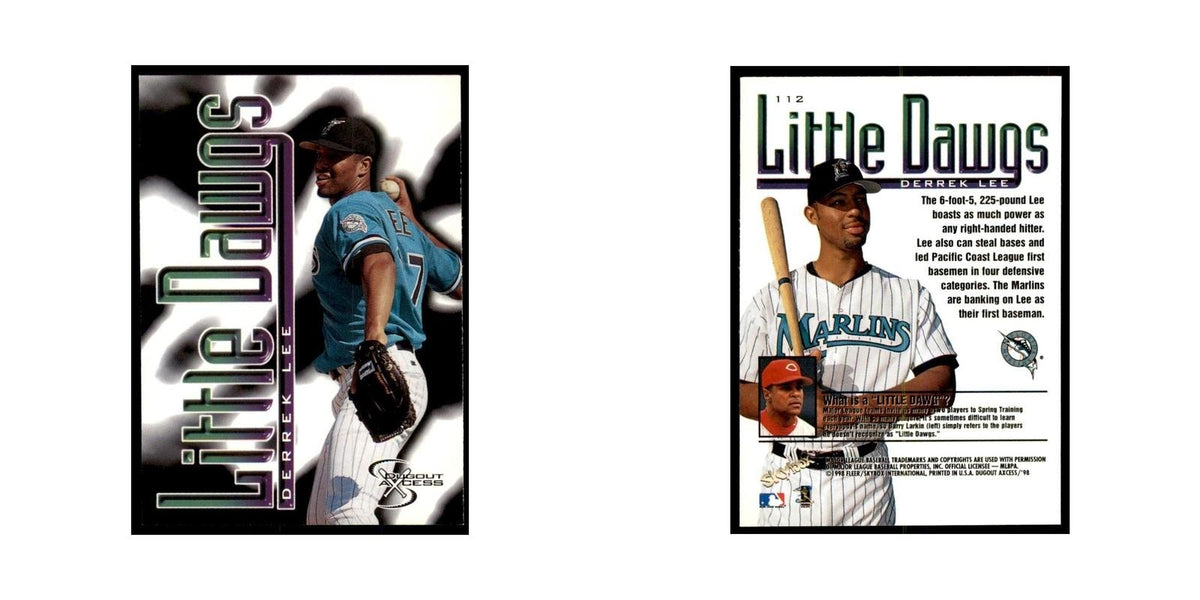 1998 SkyBox Dugout Axcess Derrek Lee Baseball Cards #112