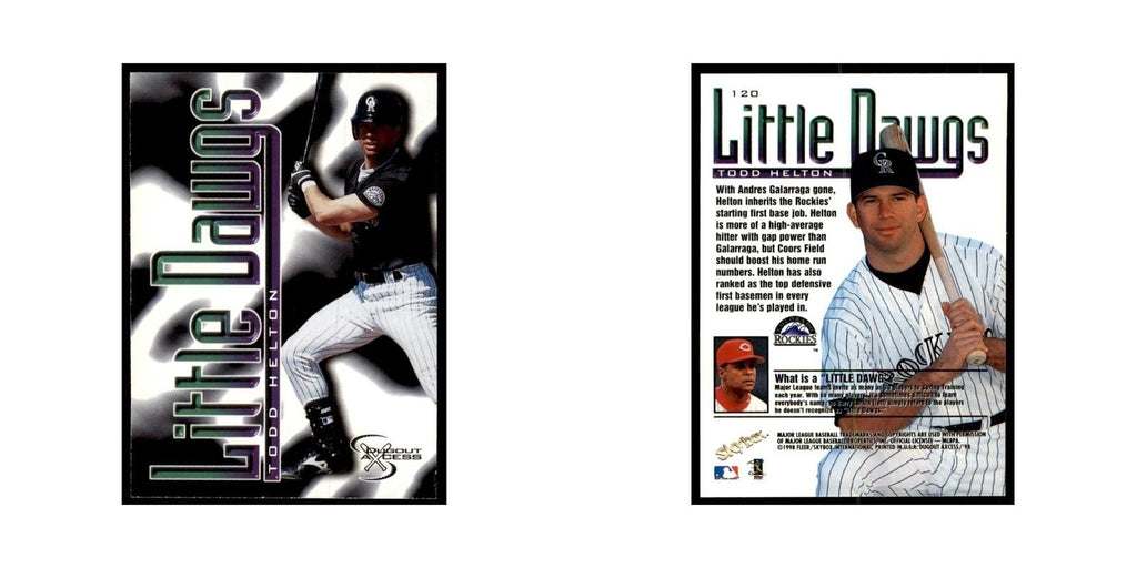 1998 SkyBox Dugout Axcess Todd Helton Baseball Cards #120