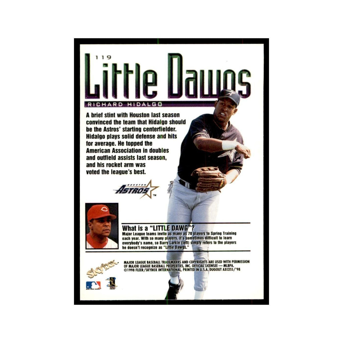 1998 SkyBox Dugout Axcess Richard Hidalgo Baseball Cards #119