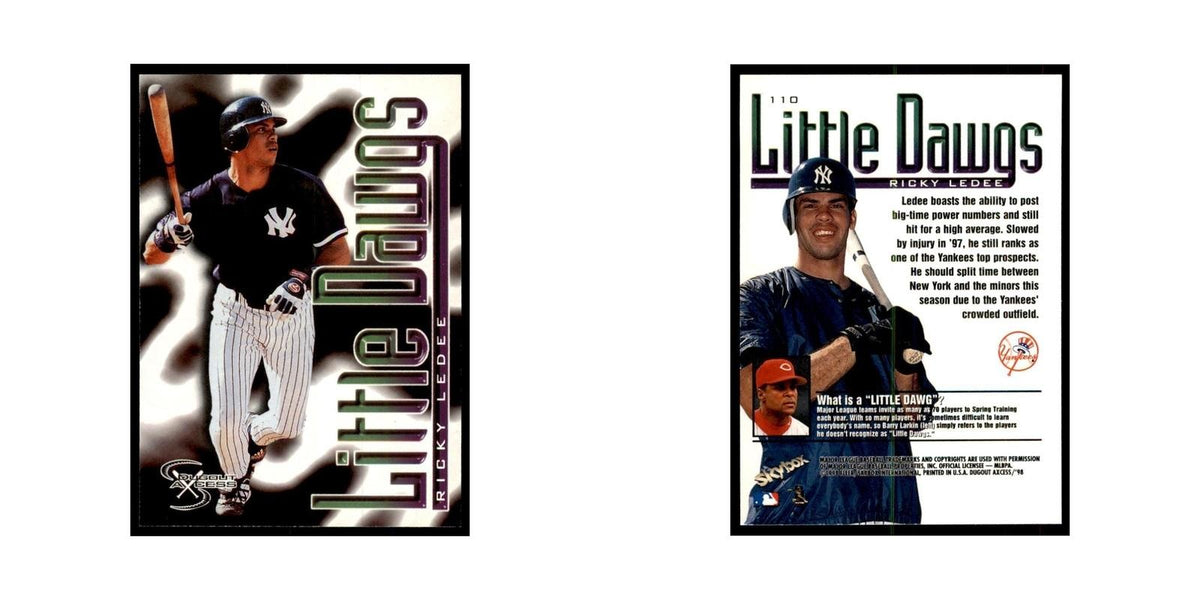 1998 SkyBox Dugout Axcess Ricky Ledee Baseball Cards #110