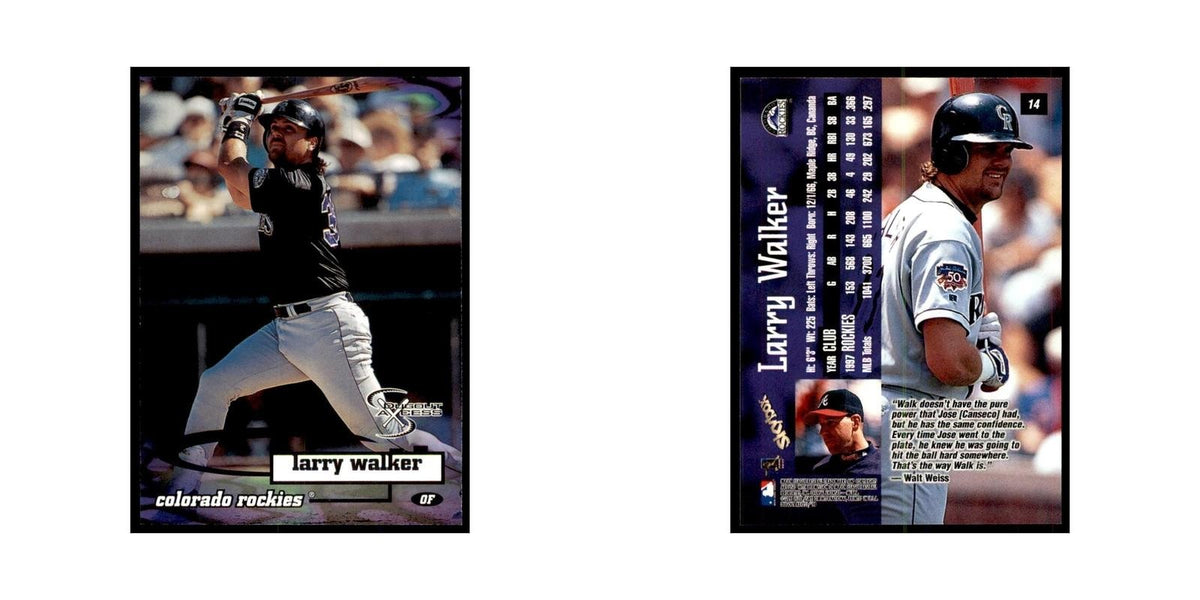 1998 SkyBox Dugout Axcess Larry Walker Baseball Cards #14