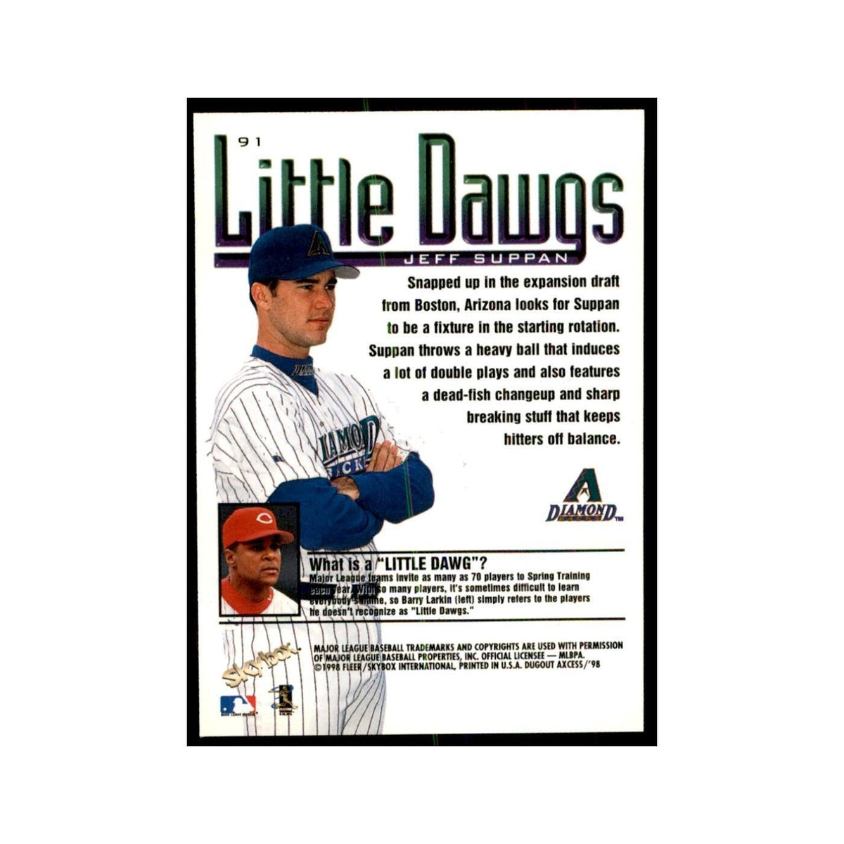 1998 SkyBox Dugout Axcess Jeff Suppan Baseball Cards #91
