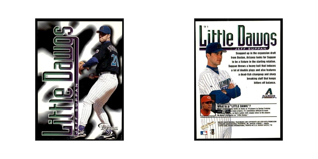 1998 SkyBox Dugout Axcess Jeff Suppan Baseball Cards #91
