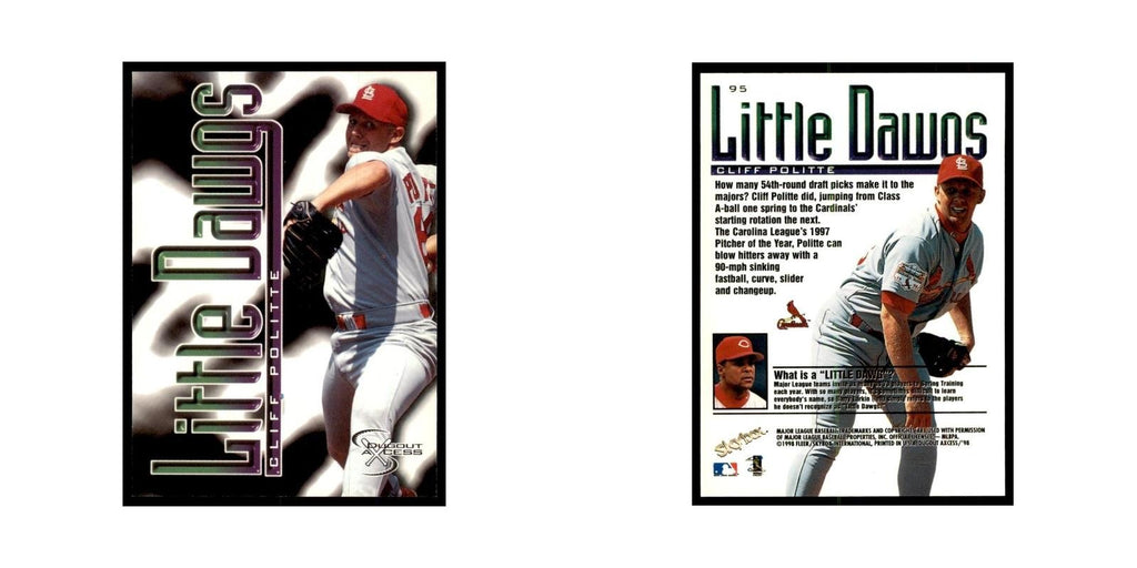 1998 SkyBox Dugout Axcess Cliff Politte Baseball Cards #95