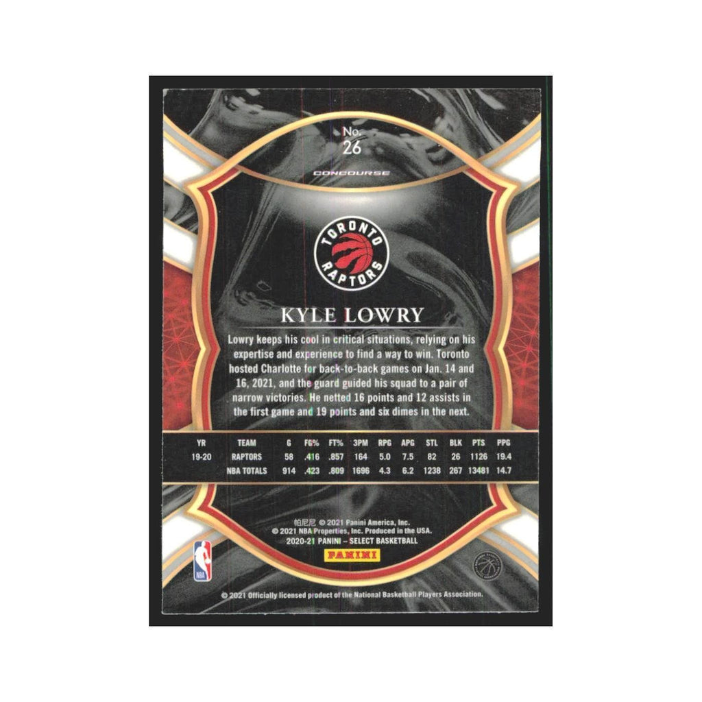 2020-21 Panini Select Kyle Lowry Raptors #26