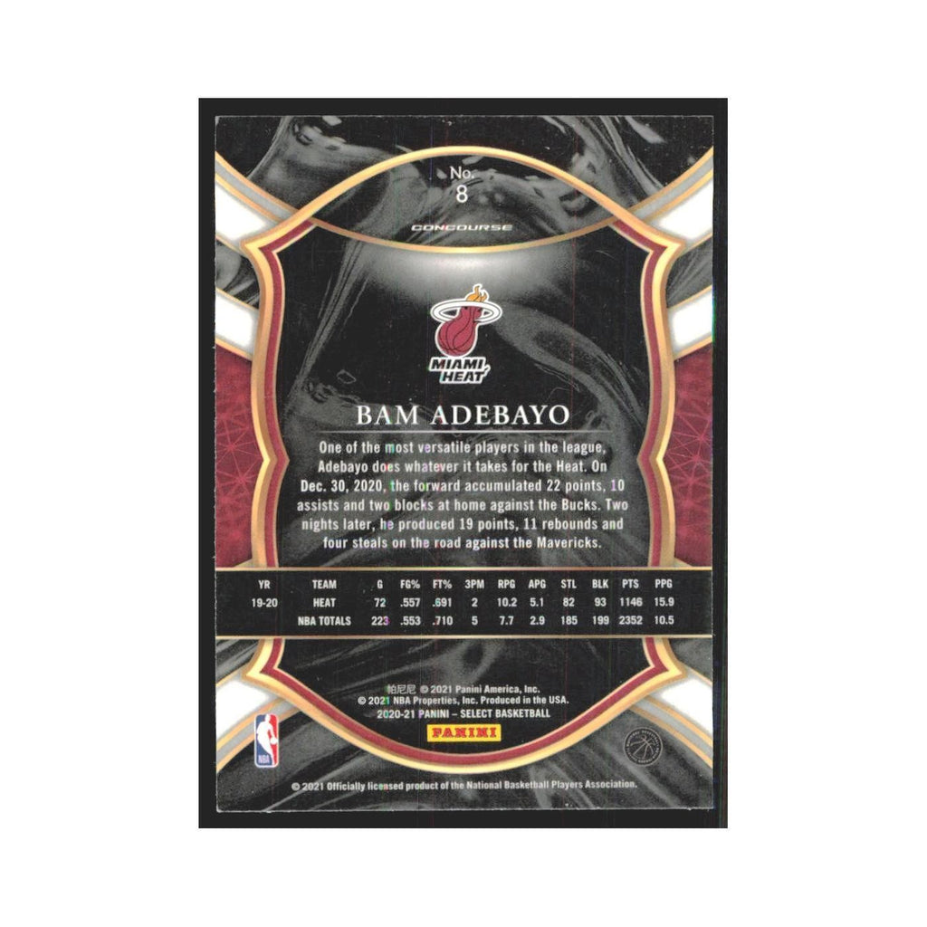 2020-21 Panini Select Bam Adebayo Heat #8