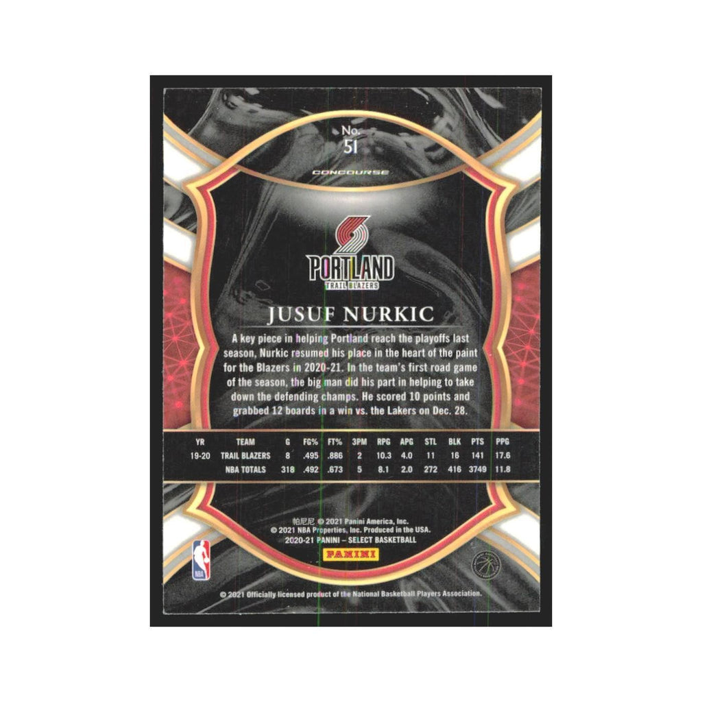 2020-21 Panini Select Jusuf Nurkic Blazers #51
