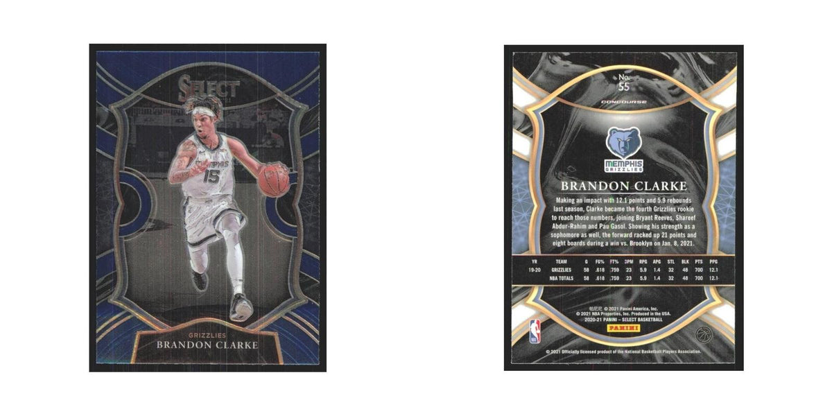 2020-21 Panini Select Brandon Clarke Grizzlies #55