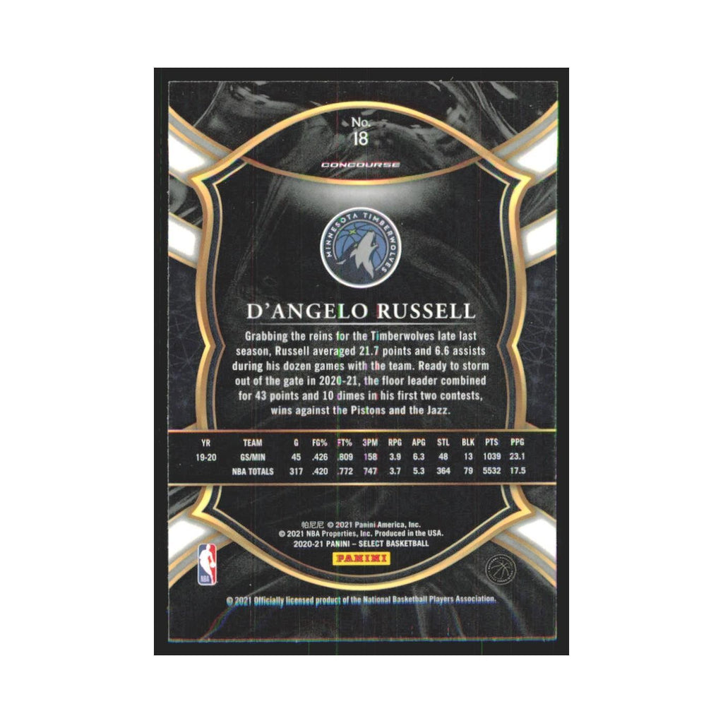 2020-21 Panini Select D'Angelo Russell Timberwolves #18