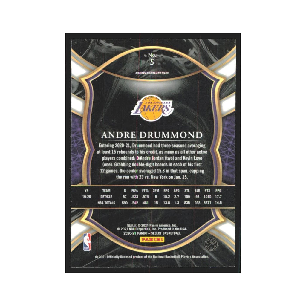 2020-21 Panini Select Andre Drummond Lakers #5