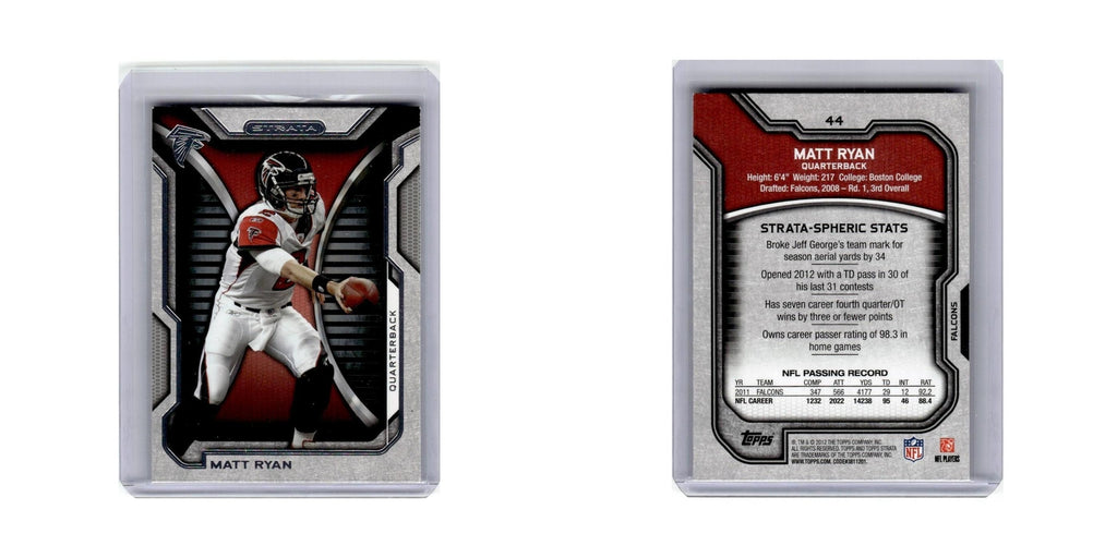 Matt Ryan 2012 Topps Strata #44 Atlanta Falcons Football Card NM