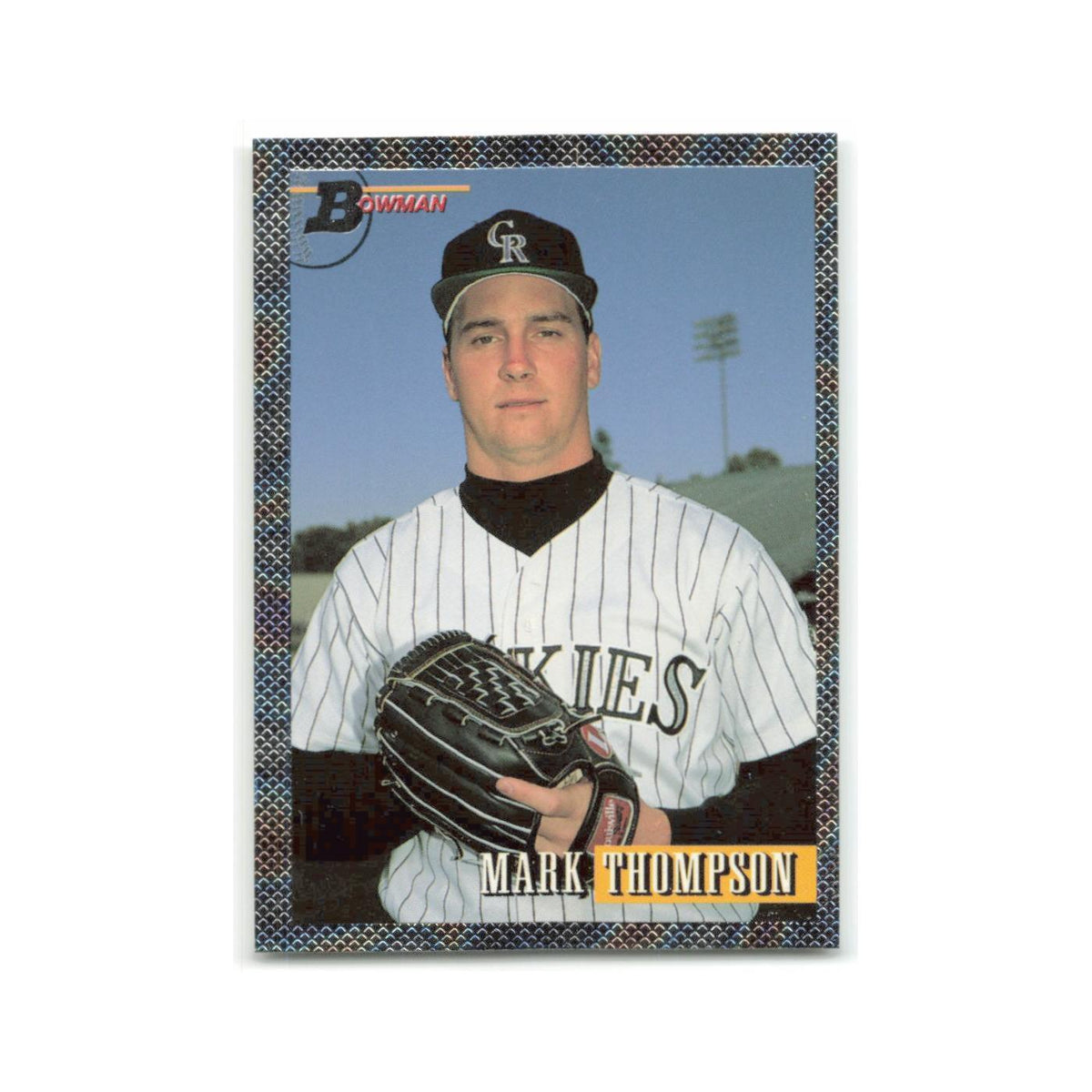 Mark Thompson Rookie Foil 1993 Bowman #350 Colorado Rockies Baseball Card NM