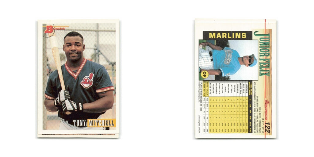 Tony Mitchell Rookie 1993 Bowman #121 Cleveland Indians Baseball Card NM